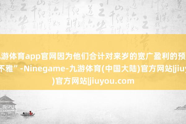 九游体育app官网因为他们合计对来岁的宽广盈利的预测“过于乐不雅”-Ninegame-九游体育(中国大陆)官方网站|jiuyou.com