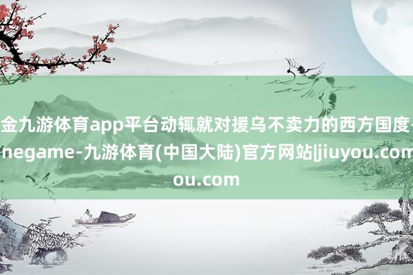 现金九游体育app平台动辄就对援乌不卖力的西方国度-Ninegame-九游体育(中国大陆)官方网站|jiuyou.com